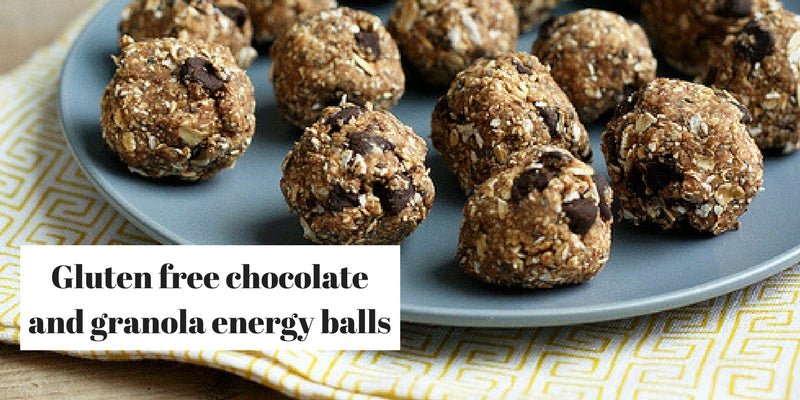 Gluten free chocolate and granola energy balls - Acorn & Pip