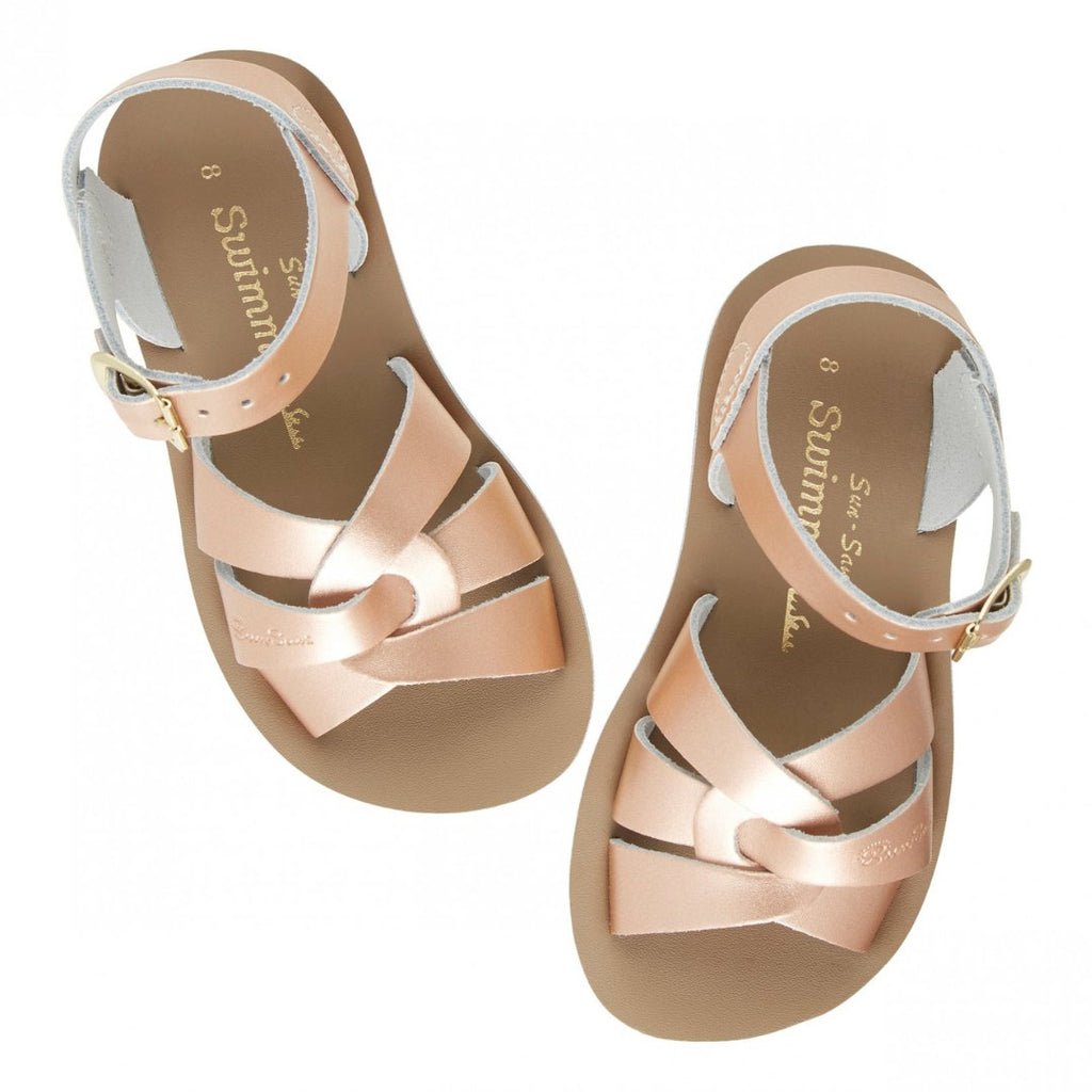 Salt-Water Sandals: Swimmer Rose Gold Kids Sandals - Acorn & Pip_Salt-Water Sandals