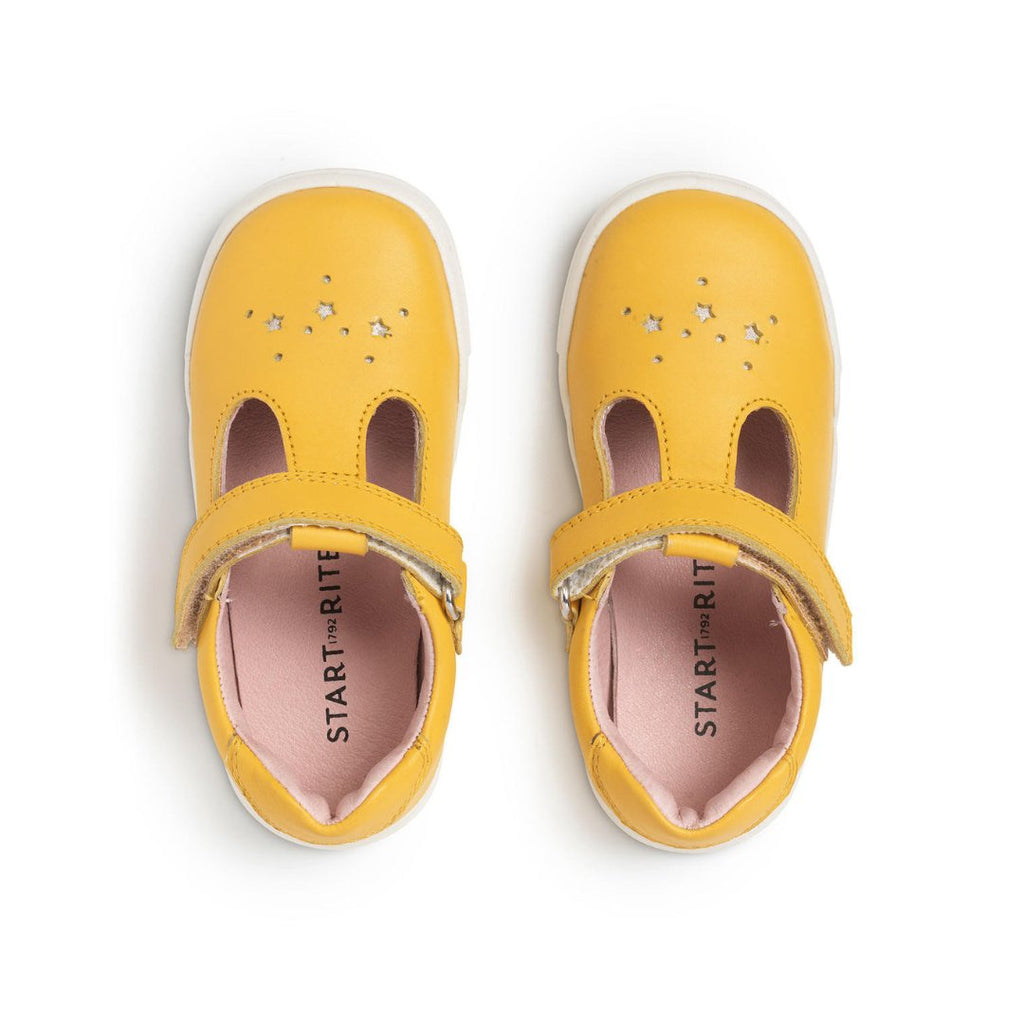 StartRite: Playground T-Bar Shoes - Yellow Leather - Acorn & Pip_Start Rite
