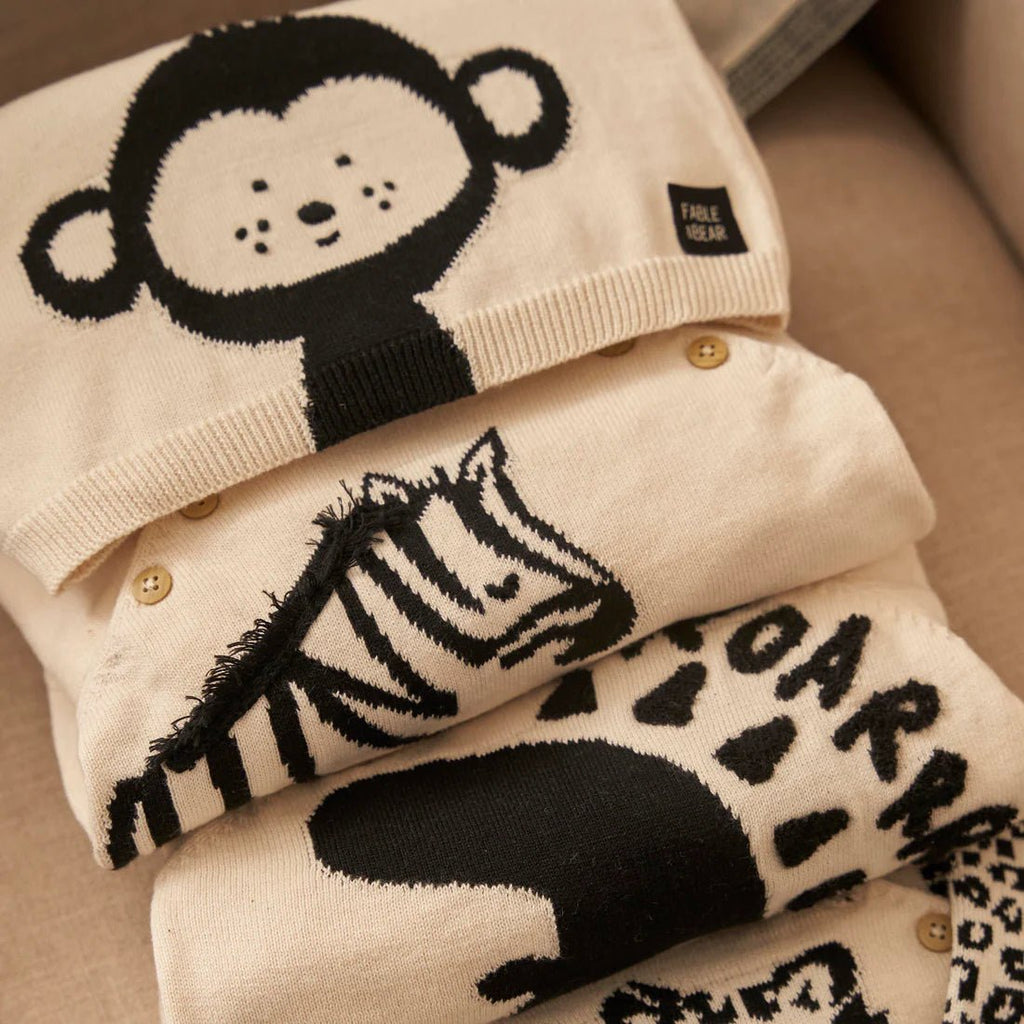 Fable & Bear: Go Bananas Monkey - Knitted Kids Jumper - Acorn & Pip_Fable & Bear