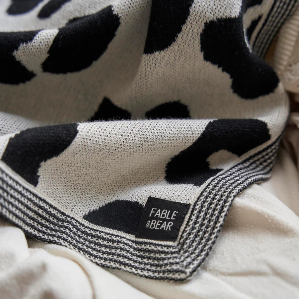 Fable & Bear: Leopard Knit Blanket - Acorn & Pip_Fable & Bear