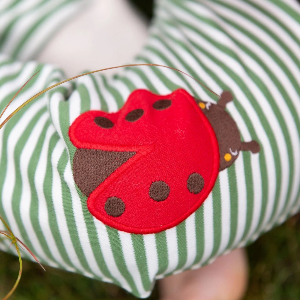 Little Green Radicals: Ladybird Knee Patch Striped Joggers - Acorn & Pip_Little Green Radicals