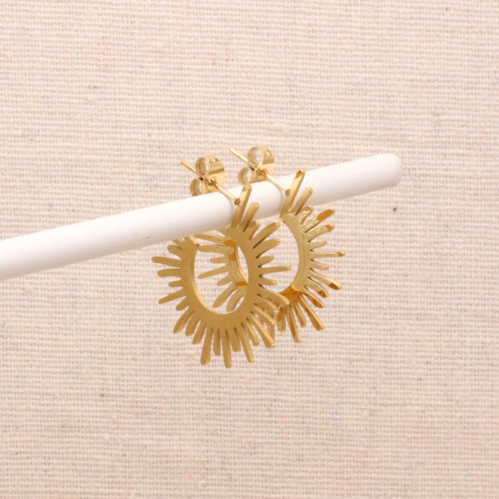 Little Nell: Gold Sol Earrings - Acorn & Pip_Little Nell Jewellery