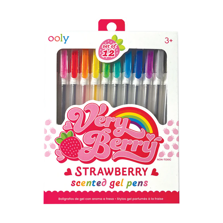 Ooly Very Berry Strawberry Scented Gel Pens - Set of 12