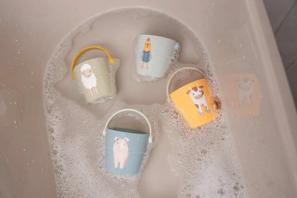 Little Dutch: Bath Cups - Little Farm - Bath Toys for Kids at Acorn & Pip