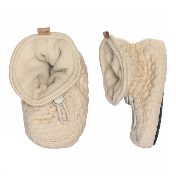 MP Denmark: Structure textile slippers - Cream