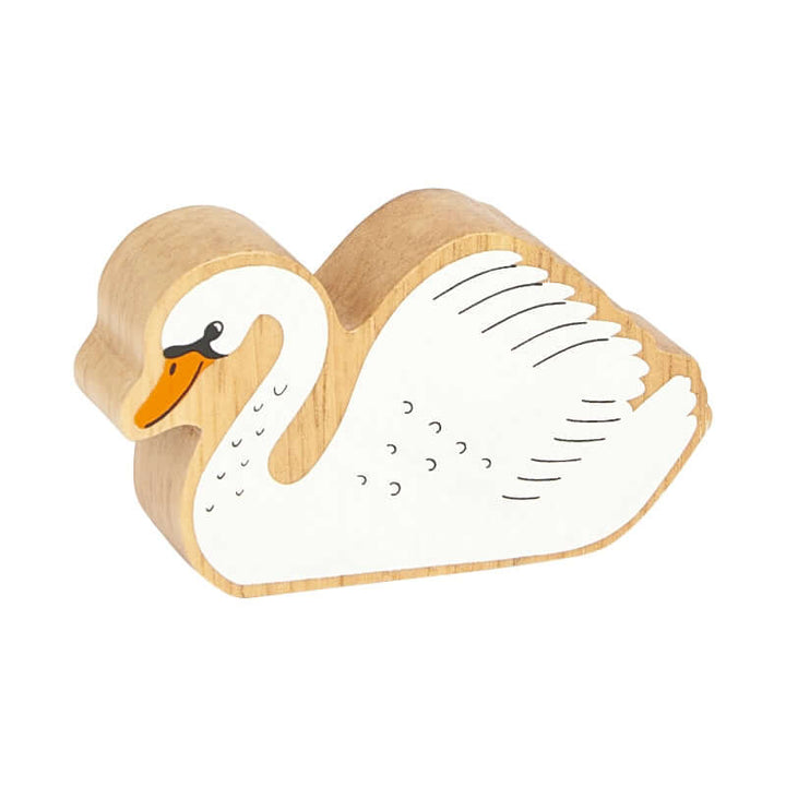 Wooden swan toy for kids from Acorn & Pip, perfect for imaginative small world play.