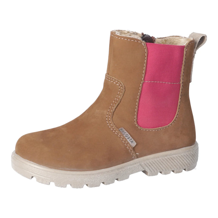Ricosta: Anna Waterproof boot - Caramel / Pink
