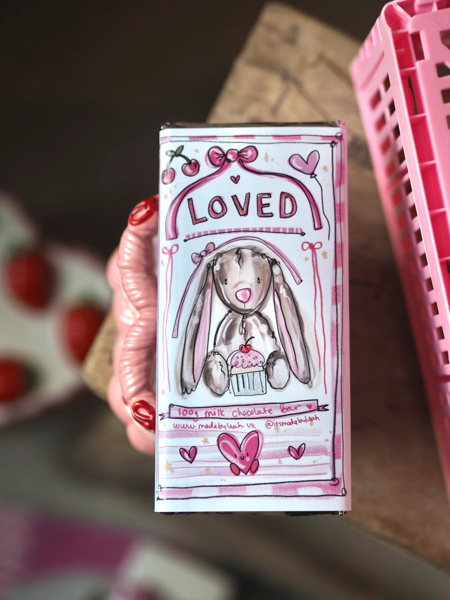 Made by Leah: Bunny Chocolate Bar - Loved 100g – Acorn & Pip