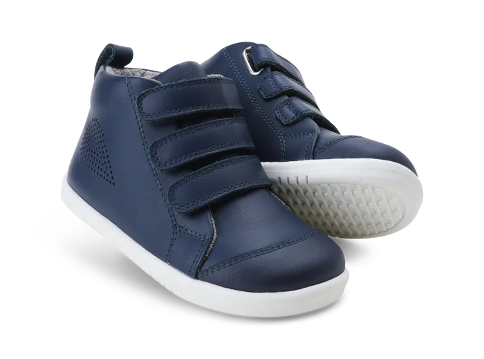 Bobux I-Walk Hi Court Trainers -Navy Blue - Shoes at Acorn & Pip