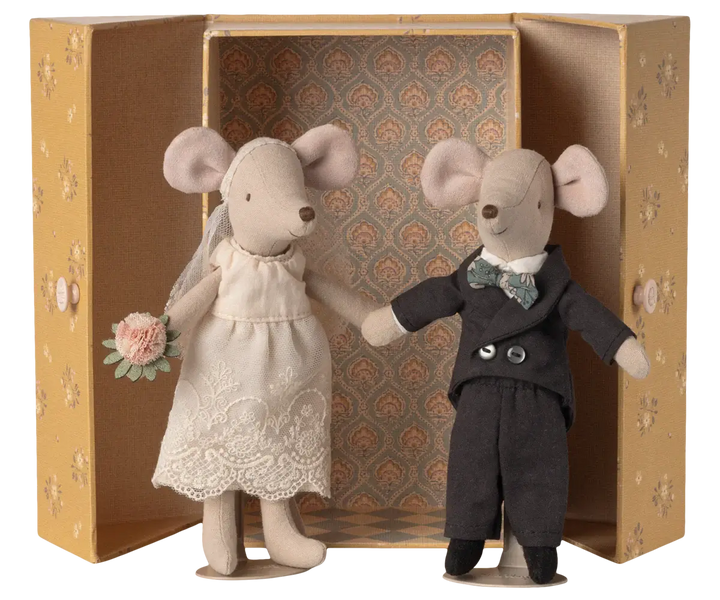 Maileg: Wedding mice couple in box, Mum and Dad