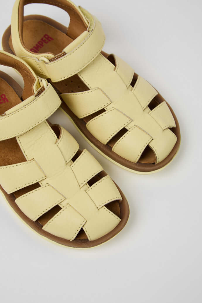Camper: Bicho - Yellow Leather Closed Sandals