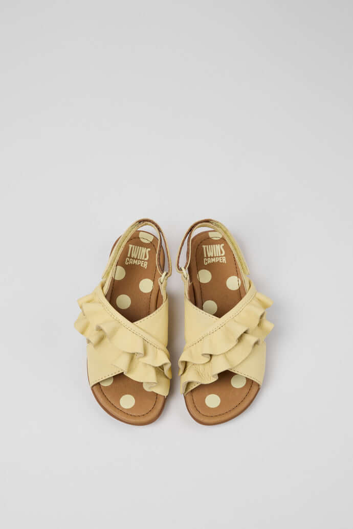 Camper: Twins - Yellow / Polka Dot Sandal For Kids