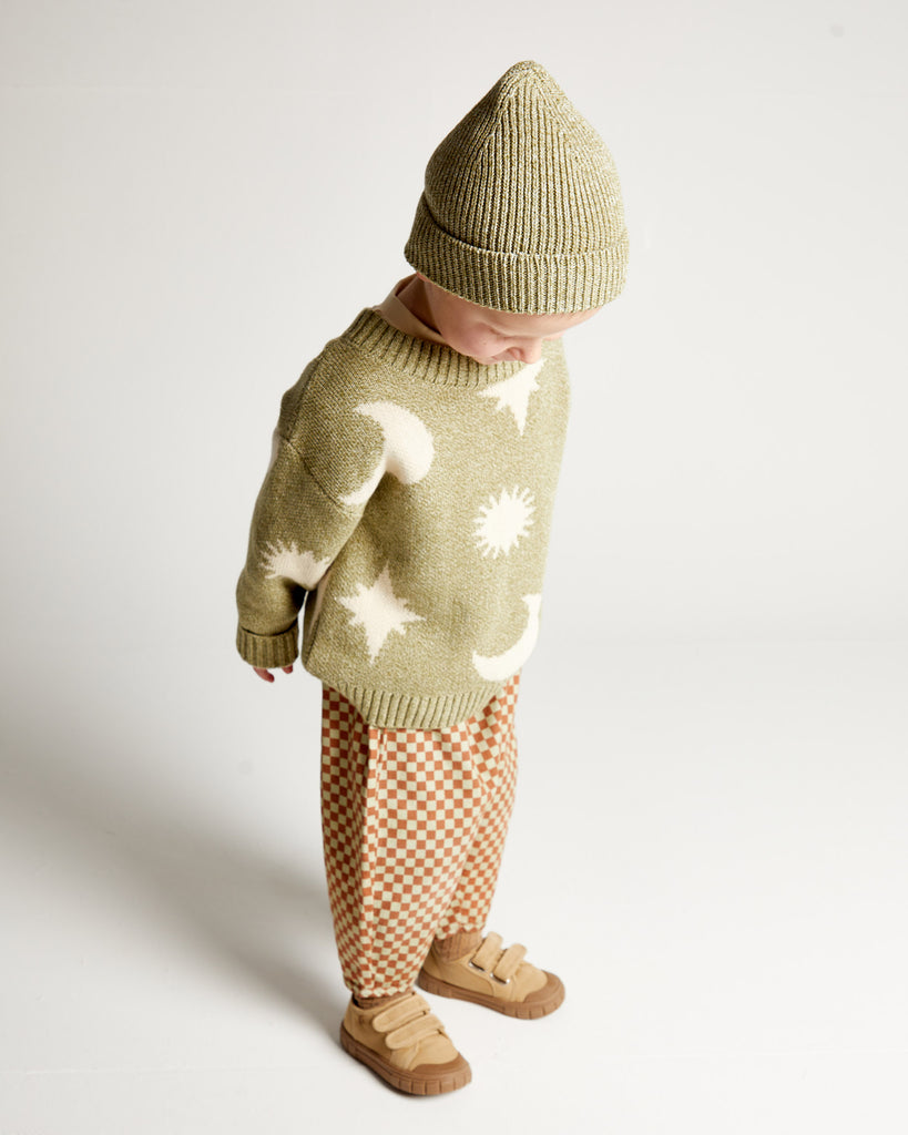 Claude & Co: Moon Knit Sweater - Nordic Nep Green - Kids Clothing at Acorn & Pip