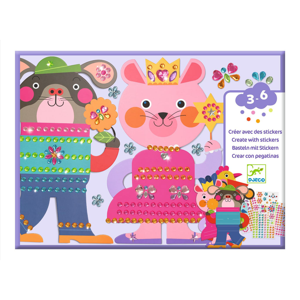 Djeco Create with Stickers - Sparkles - Crafts at Acorn & Pip