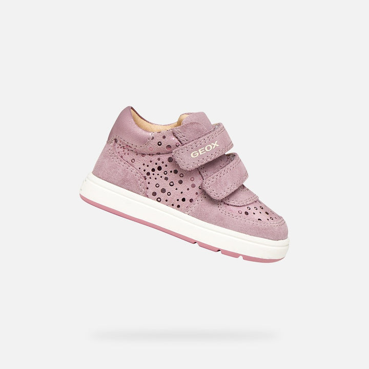 Geox: Biglia Girl's Velcro Boots - Dark Pink