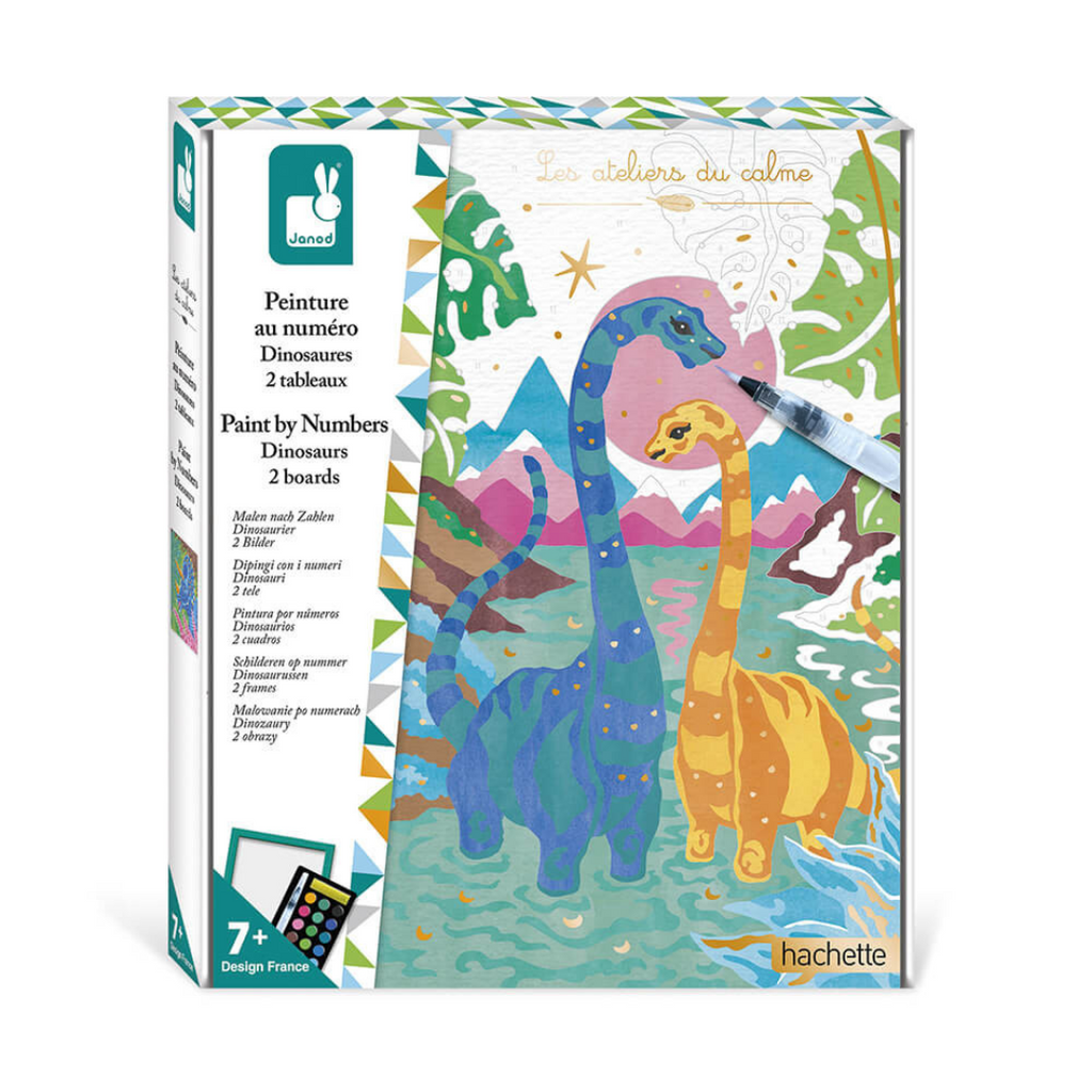 Janod: Paint By Numbers - Dinosaurs - Arts & Crafts for Kids at Acorn & Pip