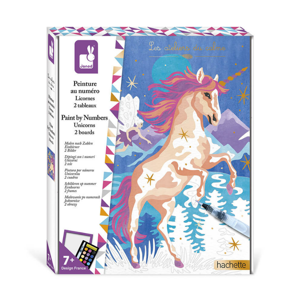 Janod: Paint By Numbers - Unicorns - Arts & Crafts for Kids at Acorn & Pip
