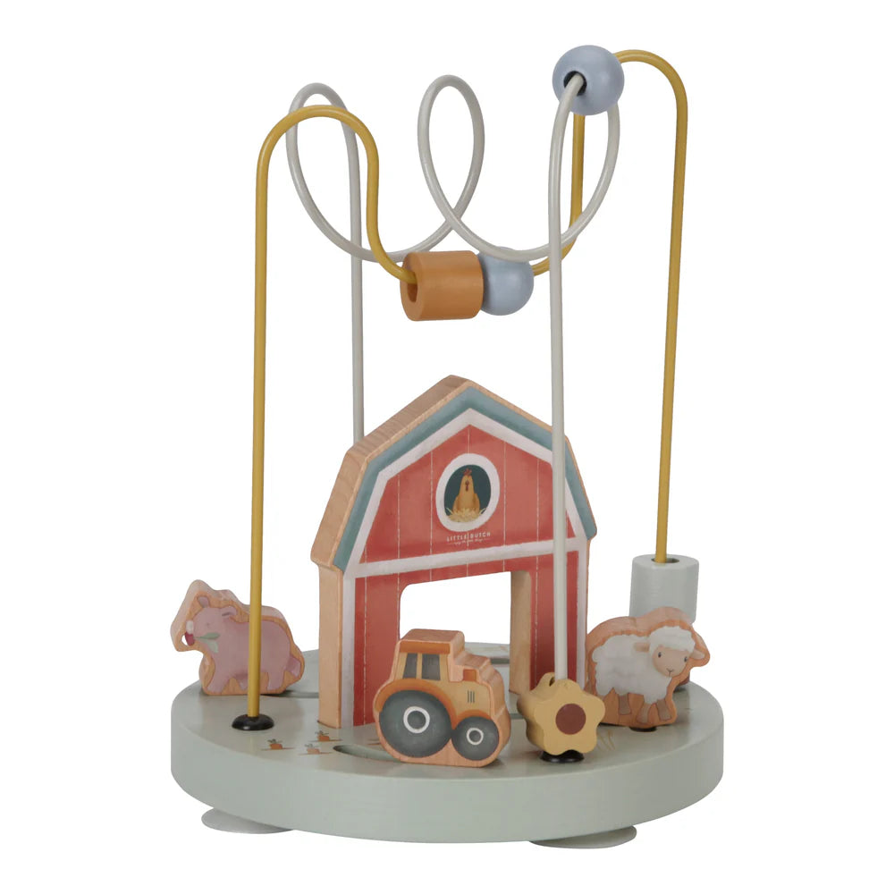 Little Dutch: Activity Spiral FSC - Little Farm - Wooden Toys for Toddlers at Acorn & Pip