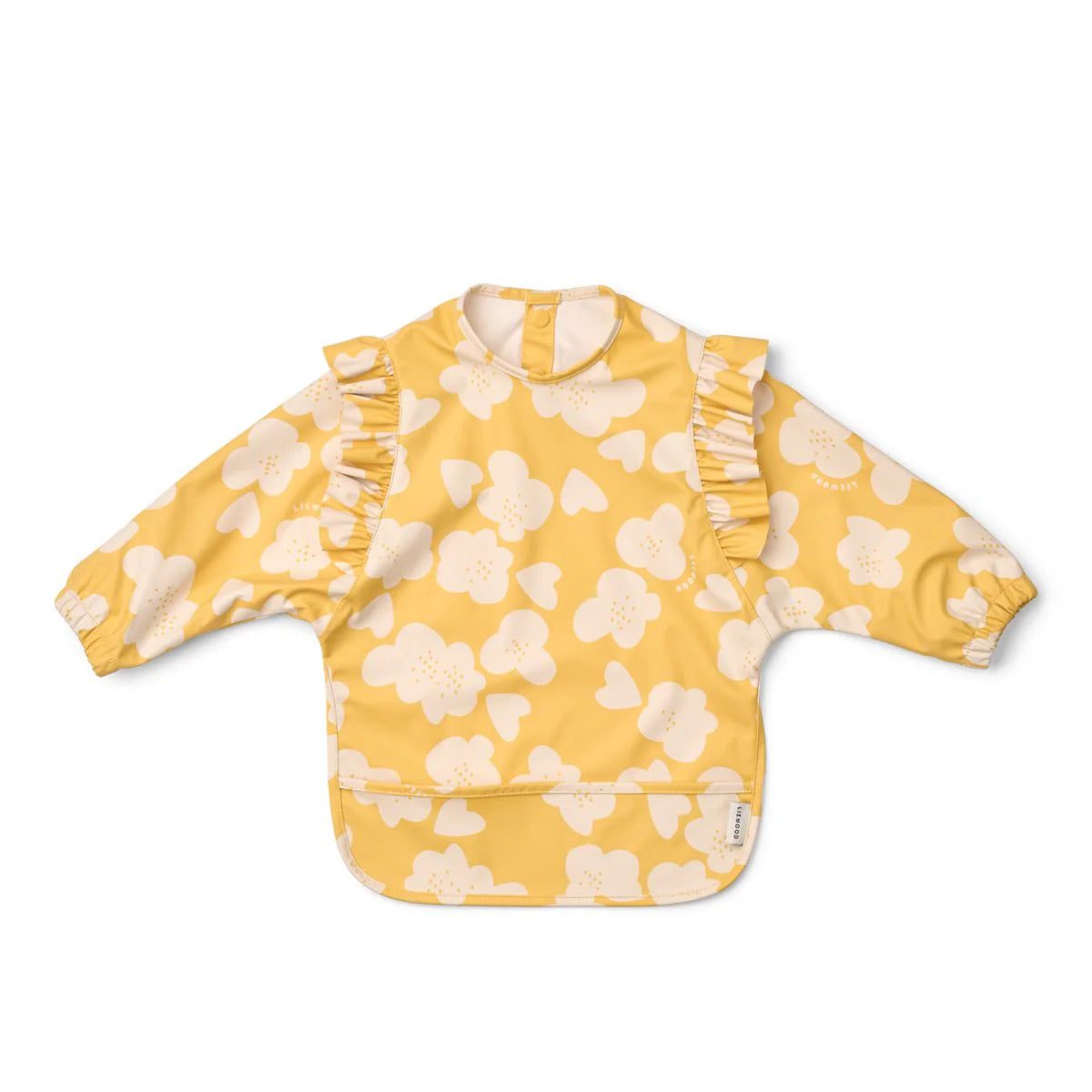 Yellow Merle Liewood: Merle Ruffle Cape Bib - Flower / Lemon yellow β Acorn & Pip