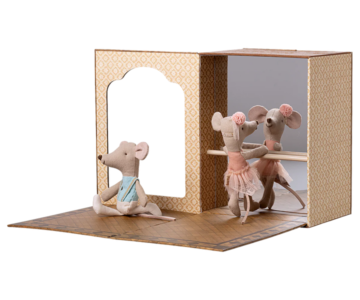 Maileg: Ballet mice in dance studio, Little sister and brother