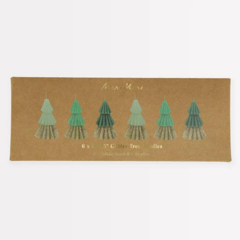Meri Meri: Green Mini Tree Candles x6 Christmas at Acorn & Pip