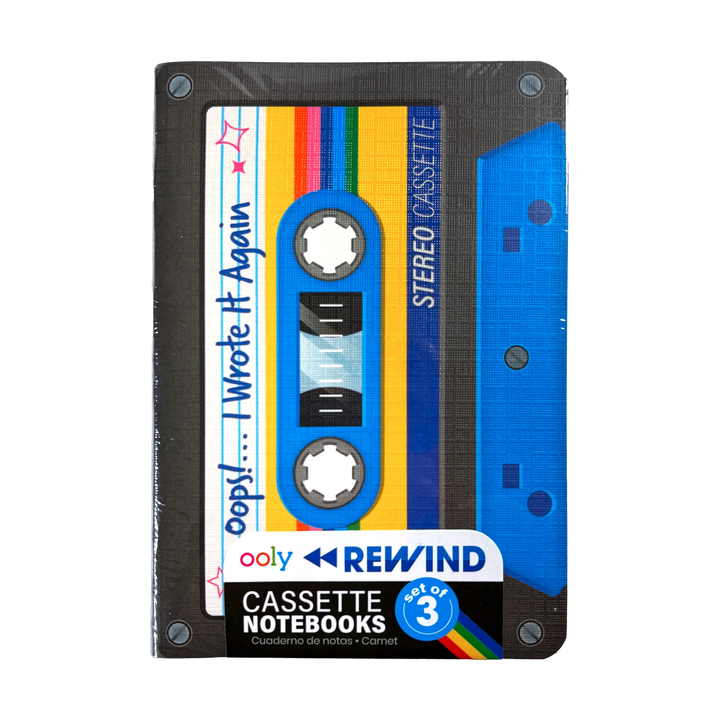 Ooly Rewind cassette mini notebooks set of three