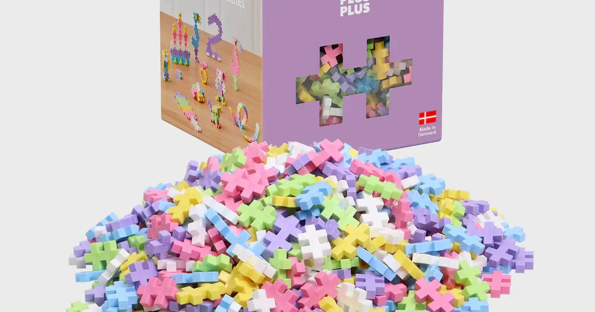Plus-Plus Tangram Pastel Building Set - 60 Pieces, Creative Construction Toy For Ages 3-6