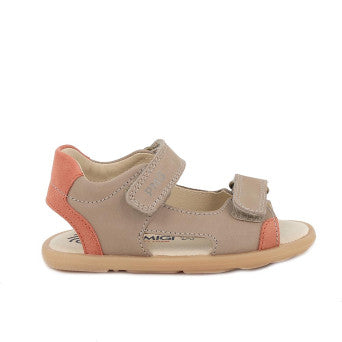 Primigi: Open Toe Sandal - Taupe / Apricot - Barefoot