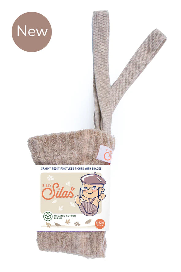 Silly Silas Granny Teddy Footless Tights - Peanut Blend - Clothing for Kids at Acorn & Pip