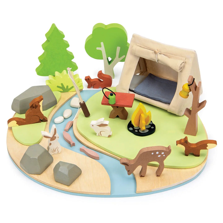 Tenderleaf Toys: Wildlife Camping Playset