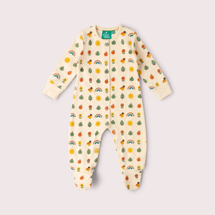 Little Green Radicals: Vintage Rainbows Organic Babygrow