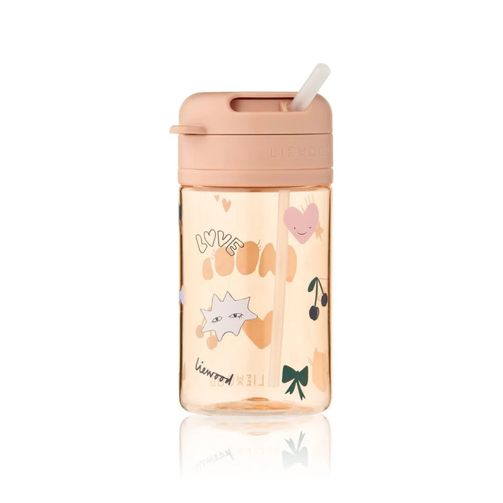 Liewood Pavia straw cup featuring playful designs in soft pastel colors, perfect for gifting and everyday use.