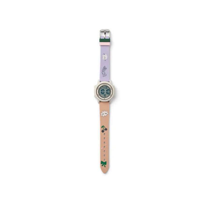 Liewood Sussi wristwatch features playful prints, perfect gift for kids - children's digital wristwatch by Acorn & Pip.