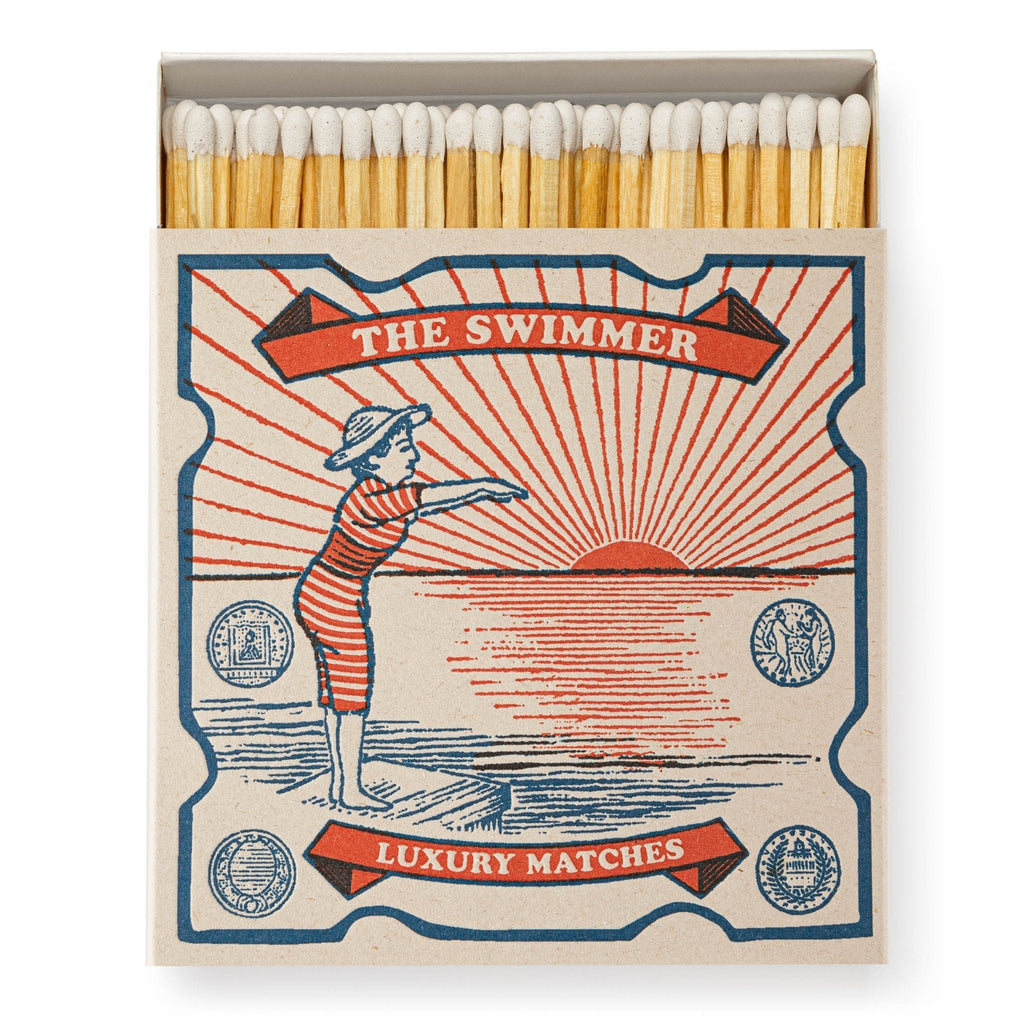 Archivist: Square Matchbox Matches - The Swimmer - Acorn & Pip_Archivist