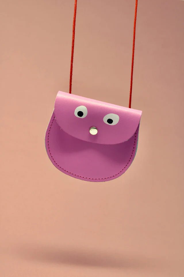 Ark Colour Design: Googly Eye String Purse - Hot Pink - Acorn & Pip_Ark Colour Design