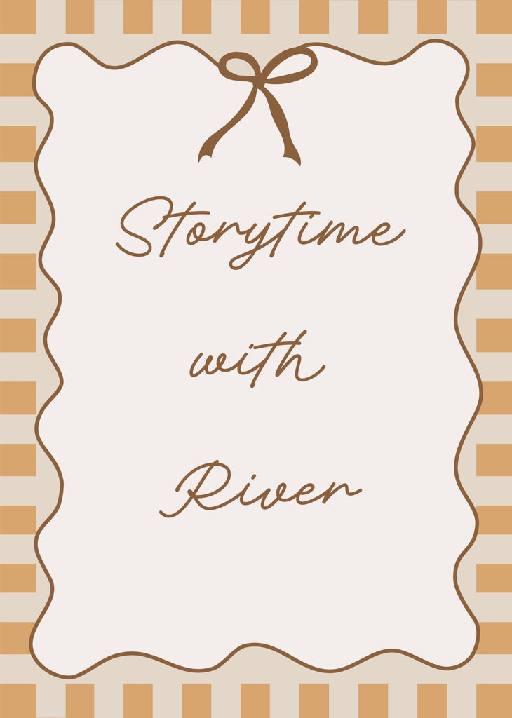 Autumn's Corner: Storytime With (Personalised Print) - Checkerboard Edition - Acorn & Pip_Autumns Corner