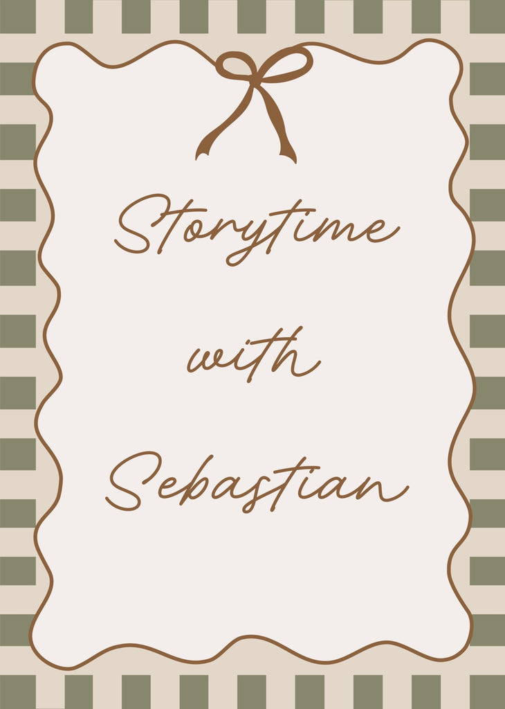 Autumn's Corner: Storytime With (Personalised Print) - Checkerboard Edition - Acorn & Pip_Autumns Corner
