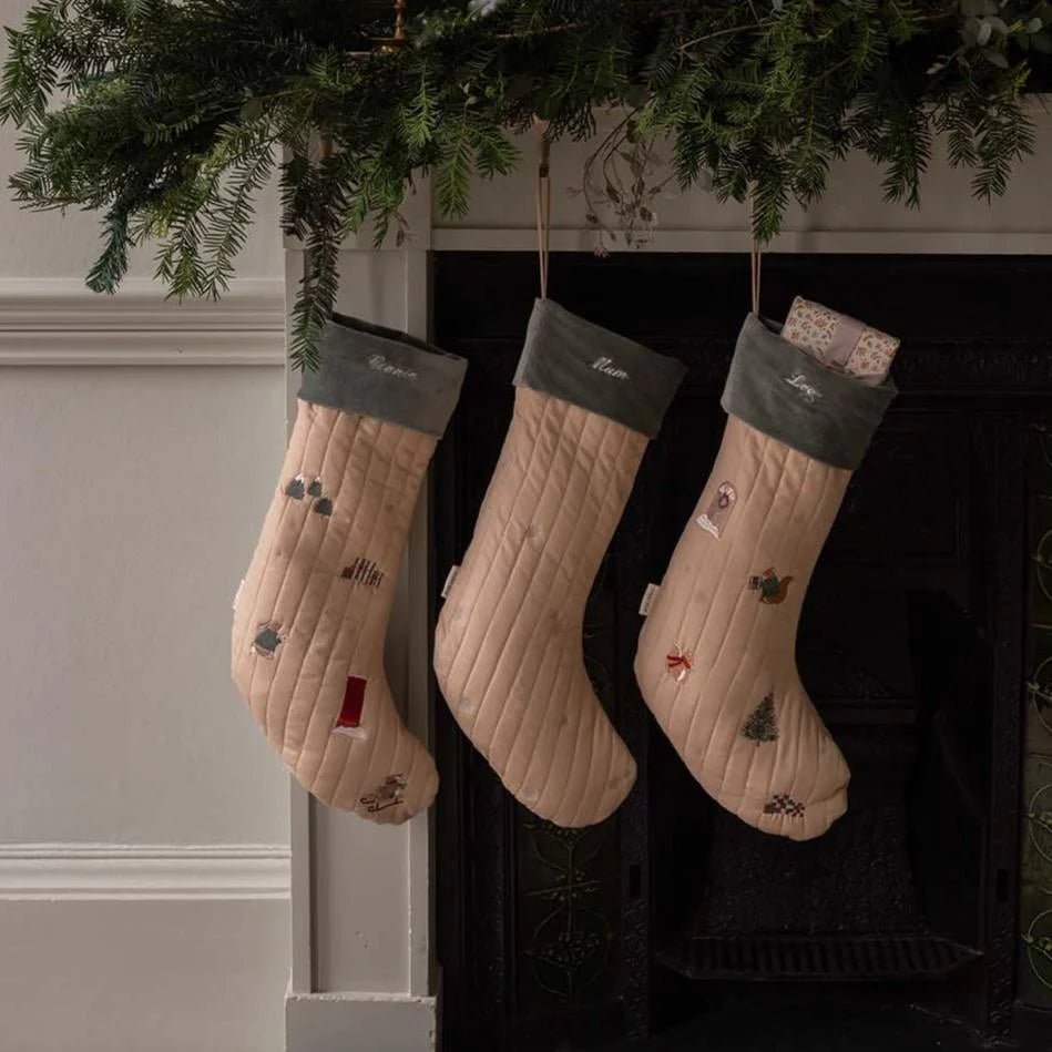 Avery Row: Christmas Stocking - Festive Bunny - Acorn & Pip_Avery Row