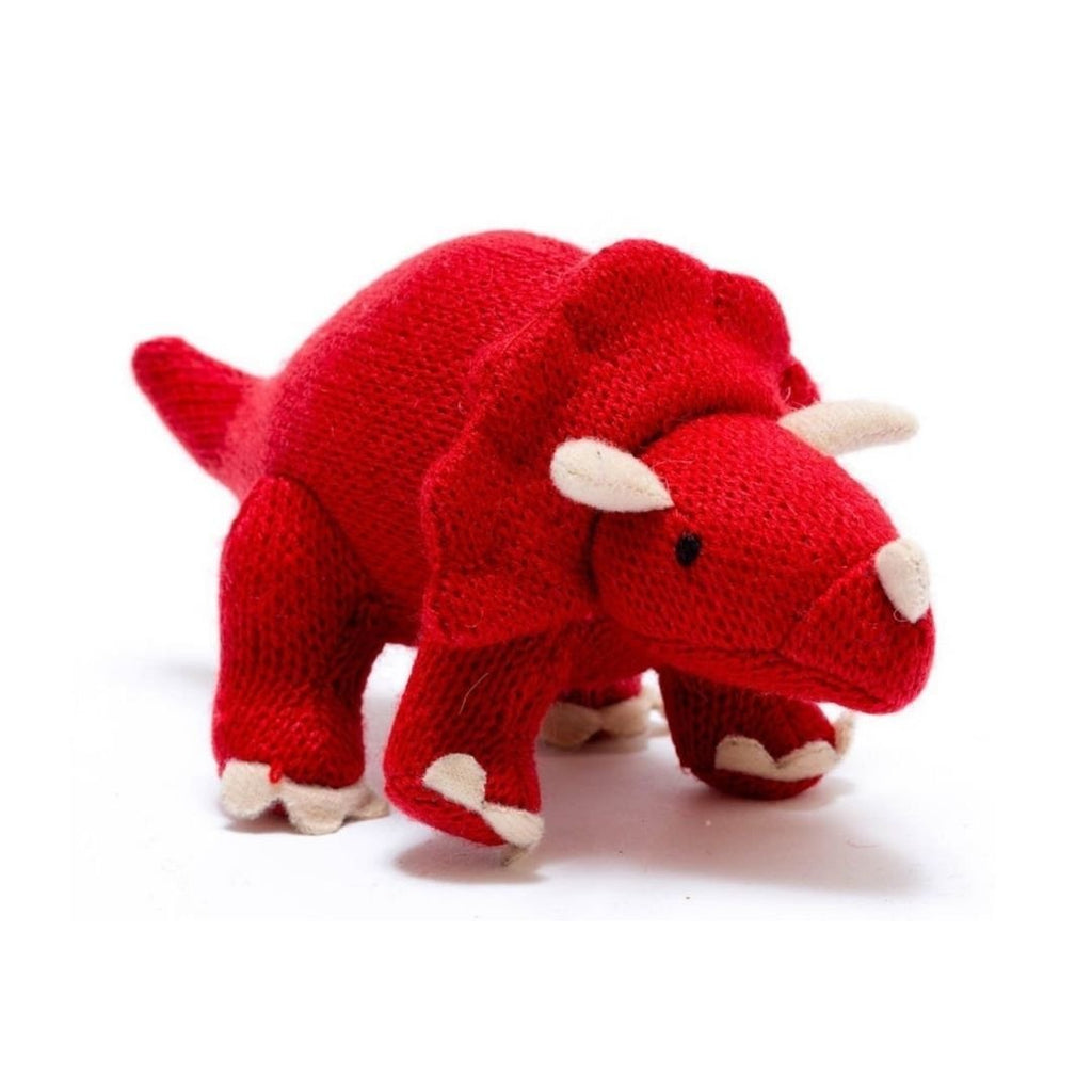 Best Years: Knitted Triceratops Rattle - Acorn & Pip_Best Years