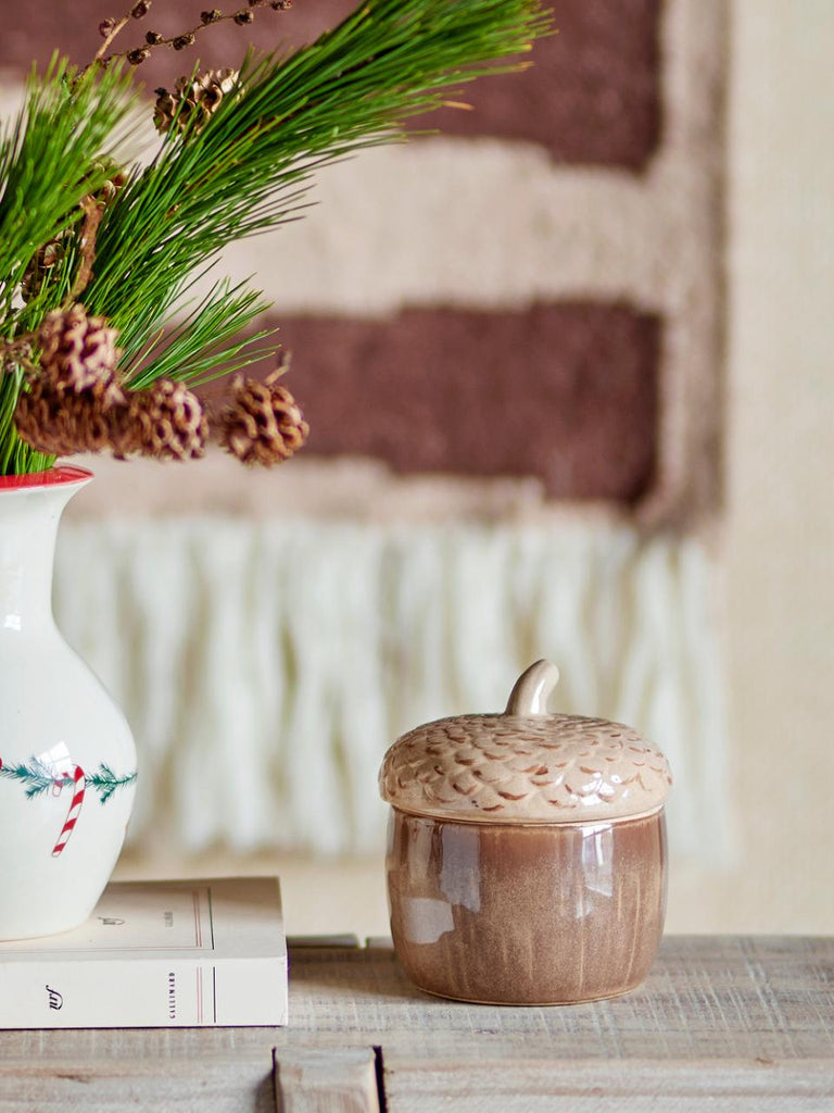 Bloomingville: Acorn Jar With Lid, Brown - Acorn & Pip_Bloomingville