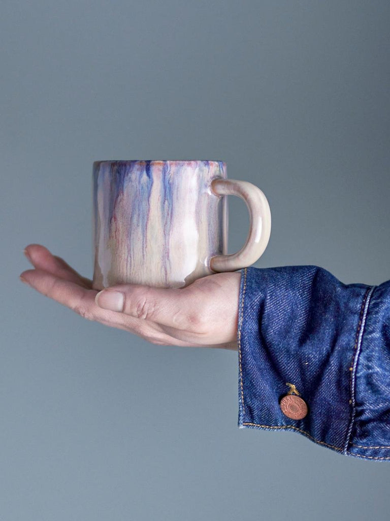 Bloomingville: Amalia Cup, Blue, Stone wear Mug - Acorn & Pip_Bloomingville