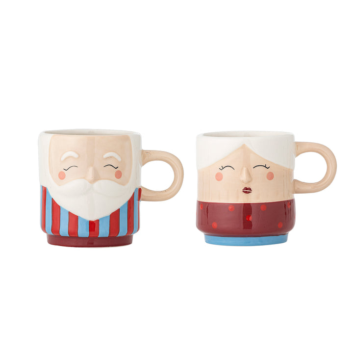 Bloomingville Granny Stoneware Cups Set of 2 – Red