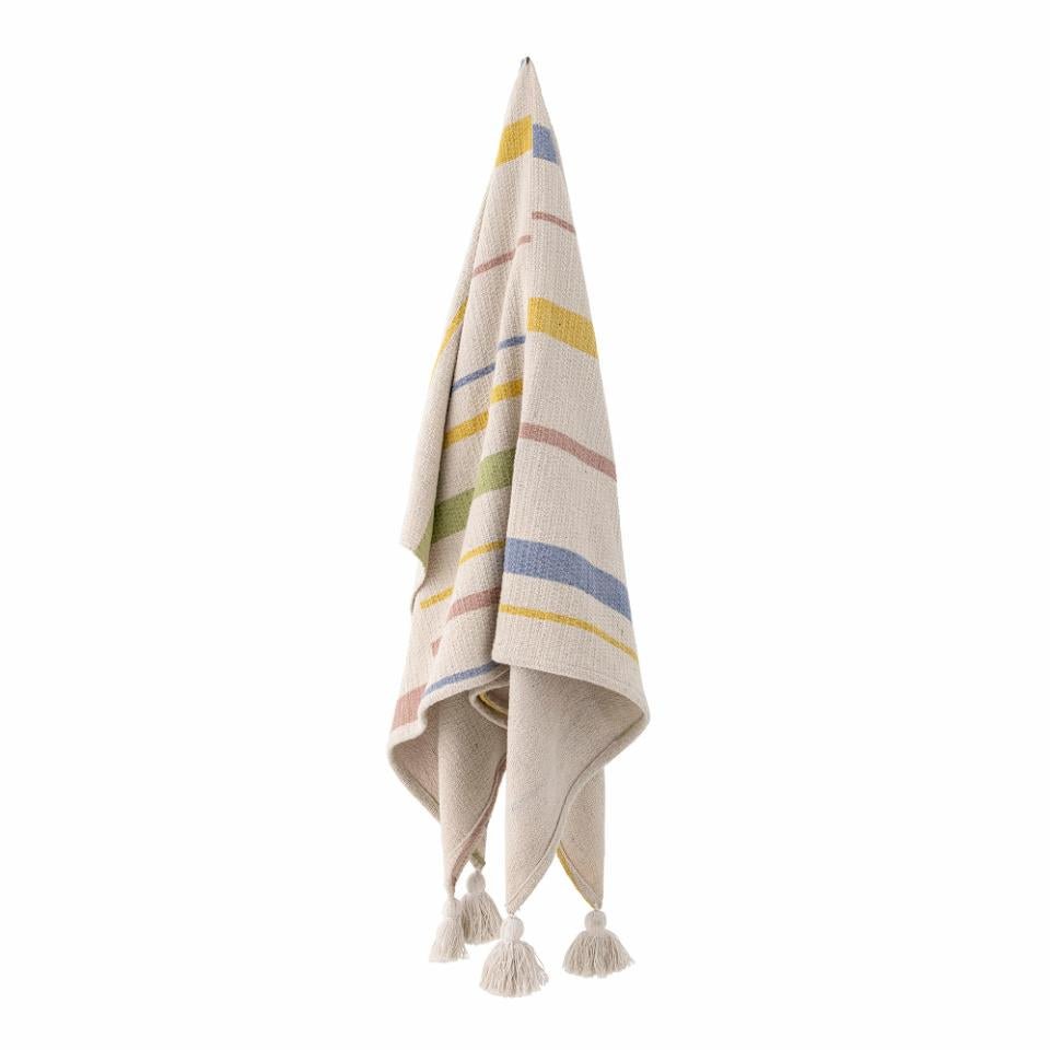 Bloomingville: Pontino Throw, Nature, Recycled Cotton - Acorn & Pip_Bloomingville