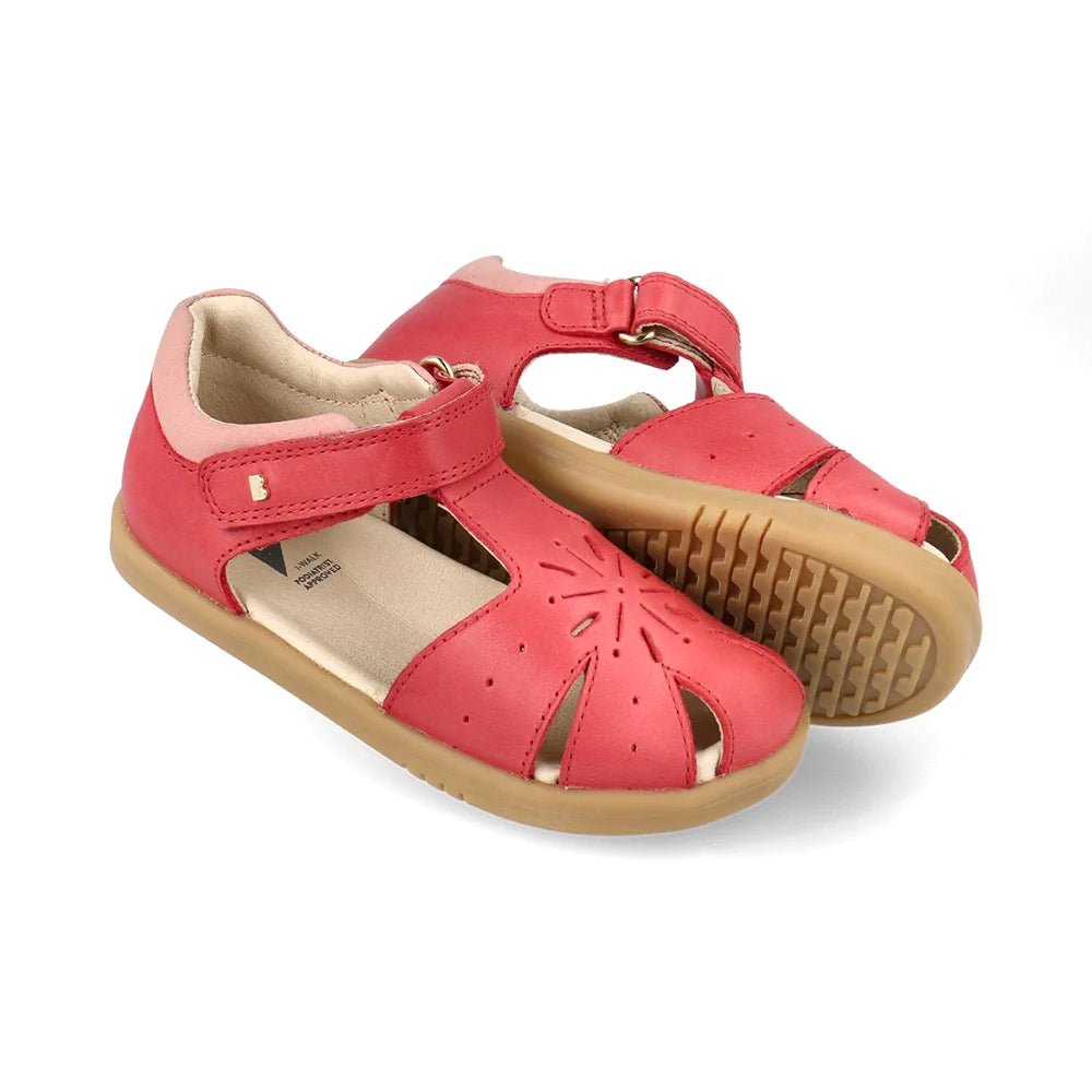 Bobux: I - Walk Compass Girls Sandals - Mineral Red + Rose - Acorn & Pip_Bobux