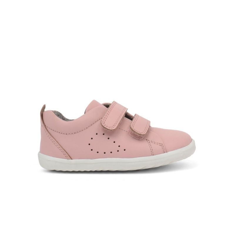 Bobux: Step - Up Grass Court Girls Trainers - Seashell Pink - Acorn & Pip_Bobux