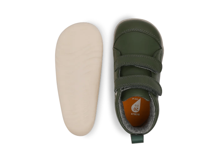 Bobux: Step - Up Hi Court Trainers - Forest Green - Acorn & Pip_Bobux