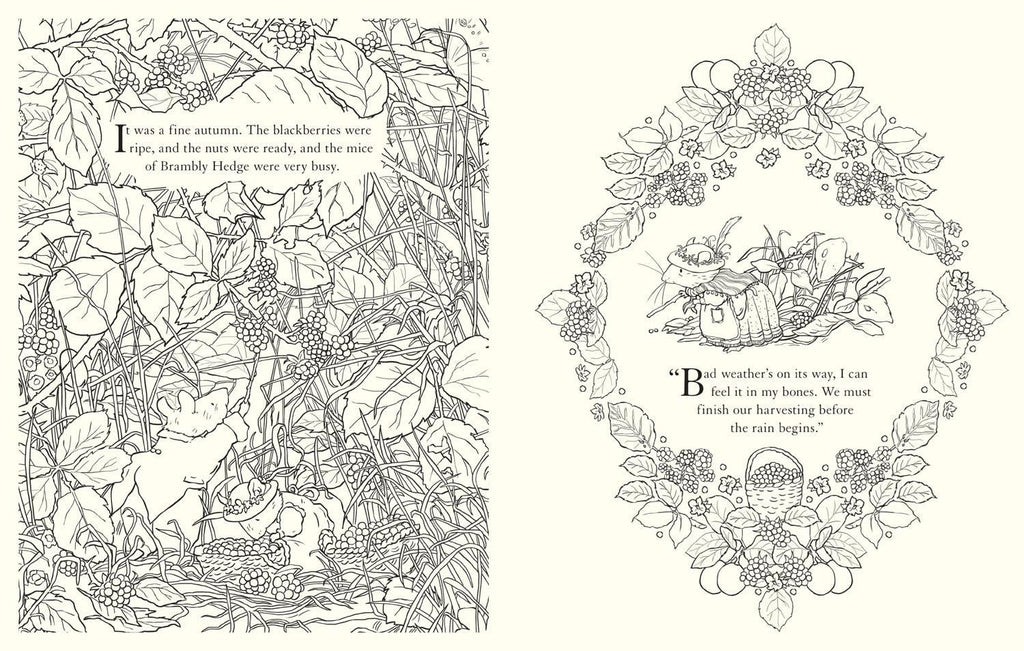 Brambley Hedge: Festive Colouring Book - Acorn & Pip_Bookspeed