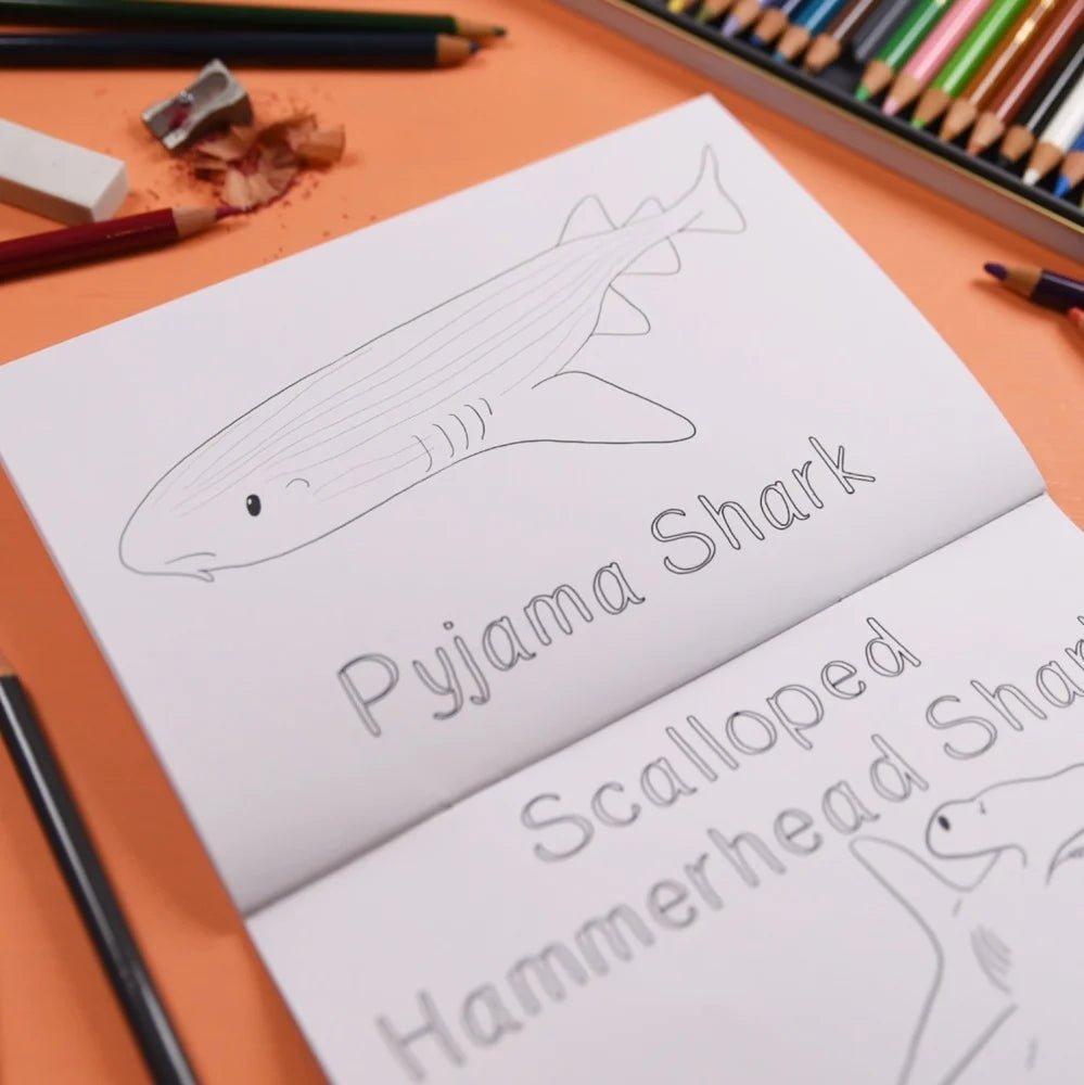 Button and Squirt: Amazing Sharks Colouring Book - Acorn & Pip_Button and Squirt