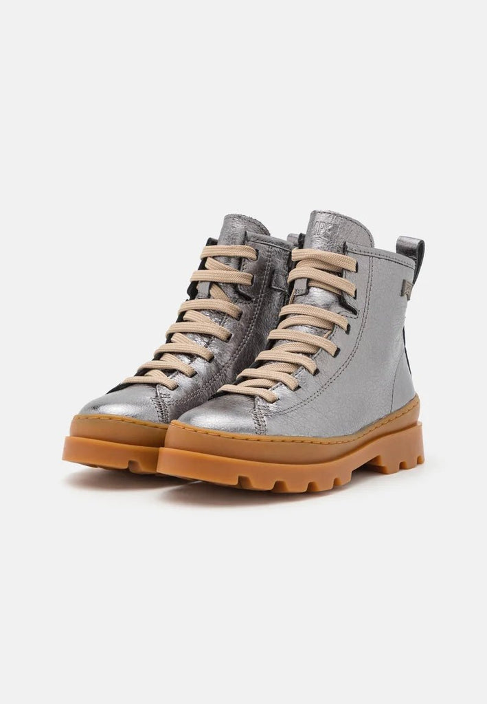 Camper: Brutus - Silver Boot / Lace - up - Acorn & Pip_Camper